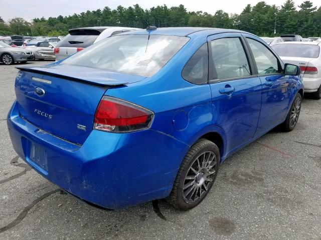 1FAHP3GN8AW165767 - 2010 FORD FOCUS SES BLUE photo 4