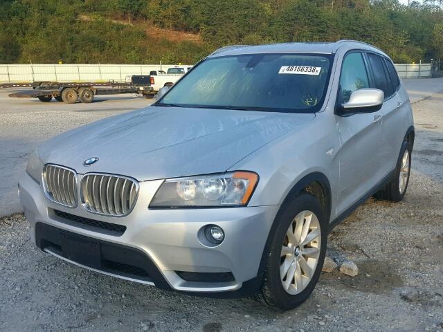 5UXWX9C51D0D08626 - 2013 BMW X3 XDRIVE2 SILVER photo 2