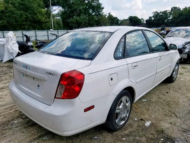 KL5JD56Z45K102379 - 2005 SUZUKI FORENZA S WHITE photo 4