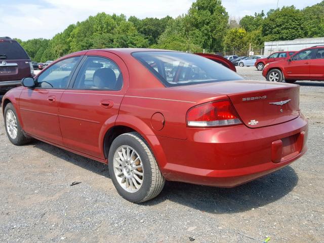 1C3EL46X14N279822 - 2004 CHRYSLER SEBRING LX RED photo 3