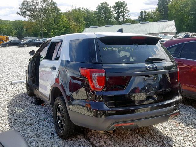 1FM5K8AR1HGC35534 - 2017 FORD EXPLORER P TWO TONE photo 3