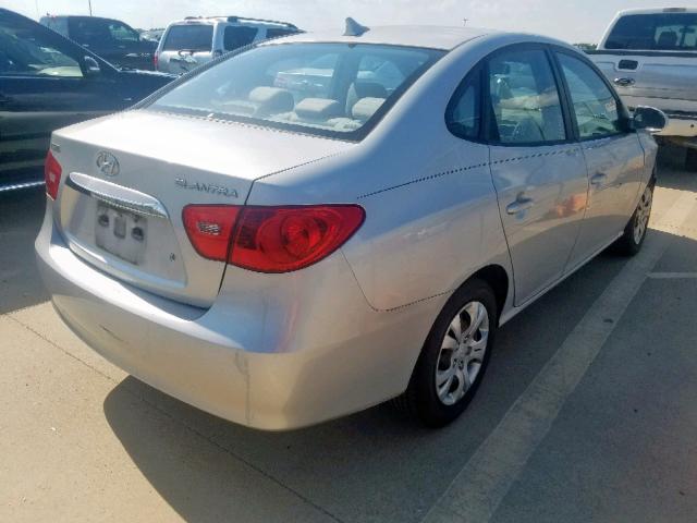 KMHDU4AD8AU890879 - 2010 HYUNDAI ELANTRA BL SILVER photo 4