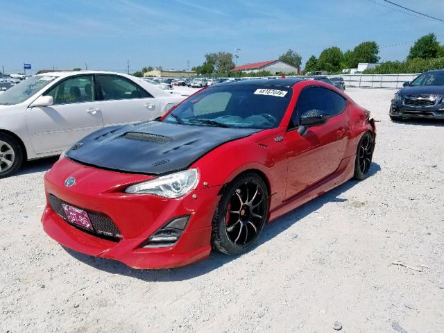 JF1ZNAA14D2725669 - 2013 TOYOTA SCION FR-S RED photo 2