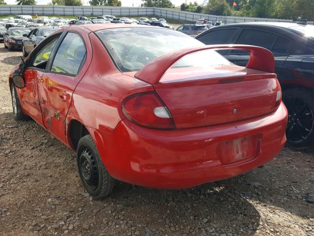 1B3ES56C72D622638 - 2002 DODGE NEON ES RED photo 3