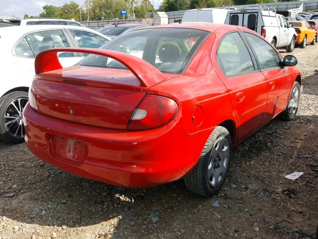 1B3ES56C72D622638 - 2002 DODGE NEON ES RED photo 4