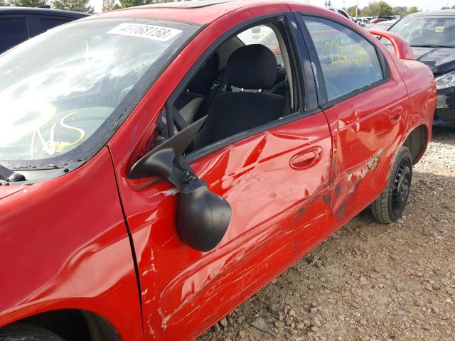 1B3ES56C72D622638 - 2002 DODGE NEON ES RED photo 9