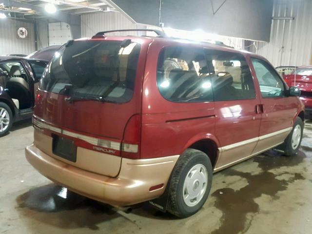 4M2DV1119VDJ49274 - 1997 MERCURY VILLAGER RED photo 4