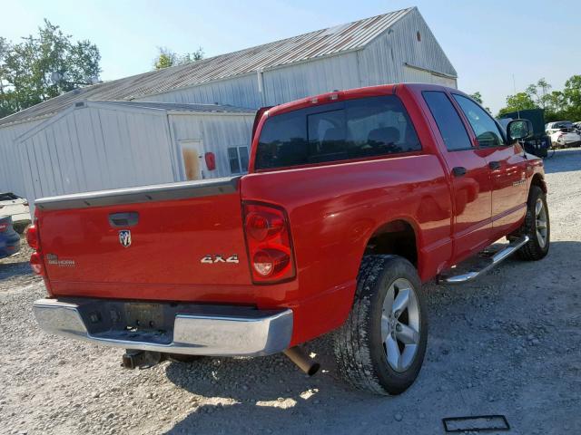 1D7HU18277S271211 - 2007 DODGE RAM 1500 S RED photo 4