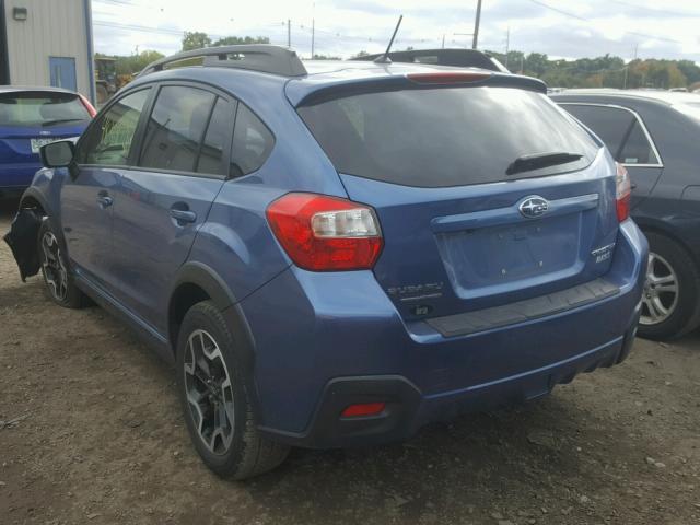 JF2GPABC1H9202233 - 2017 SUBARU CROSSTREK BLUE photo 3