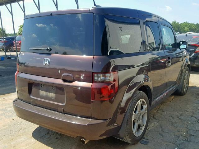 5J6YH18907L006839 - 2007 HONDA ELEMENT SC BROWN photo 4