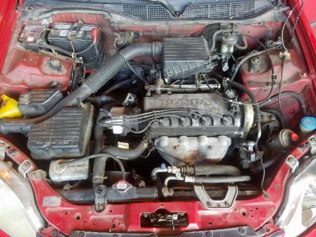 1HGEJ6222VL014459 - 1997 HONDA CIVIC DX RED photo 7