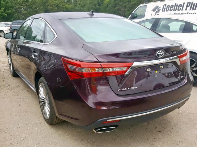 4T1BK1EB0JU268667 - 2018 TOYOTA AVALON XLE RED photo 3