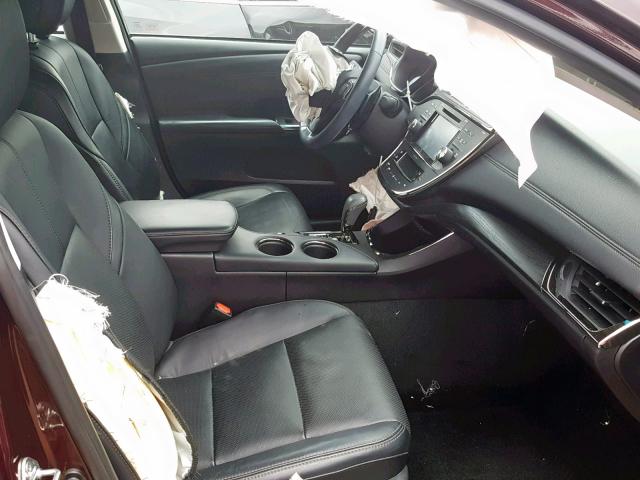 4T1BK1EB0JU268667 - 2018 TOYOTA AVALON XLE RED photo 5