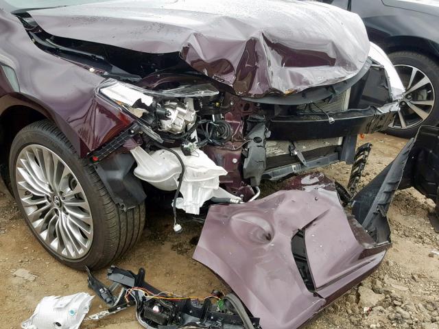 4T1BK1EB0JU268667 - 2018 TOYOTA AVALON XLE RED photo 9