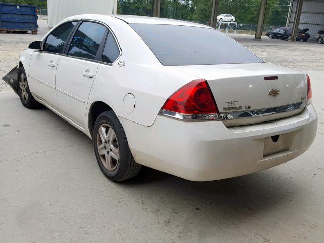 2G1WB58K081306678 - 2008 CHEVROLET IMPALA LS WHITE photo 3