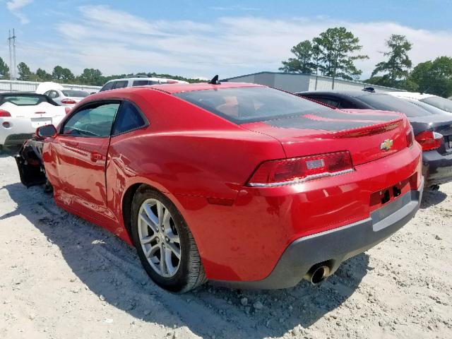 2G1FE1E37E9154408 - 2014 CHEVROLET CAMARO LS RED photo 3