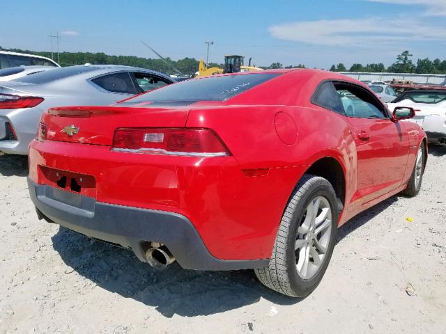 2G1FE1E37E9154408 - 2014 CHEVROLET CAMARO LS RED photo 4