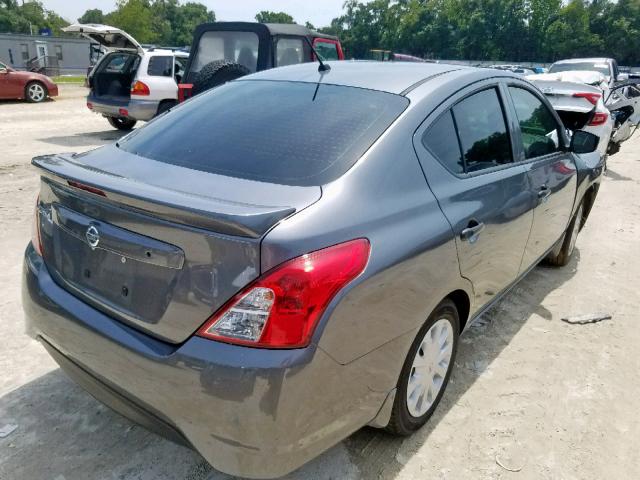 3N1CN7AP9HL907964 - 2017 NISSAN VERSA S GRAY photo 4