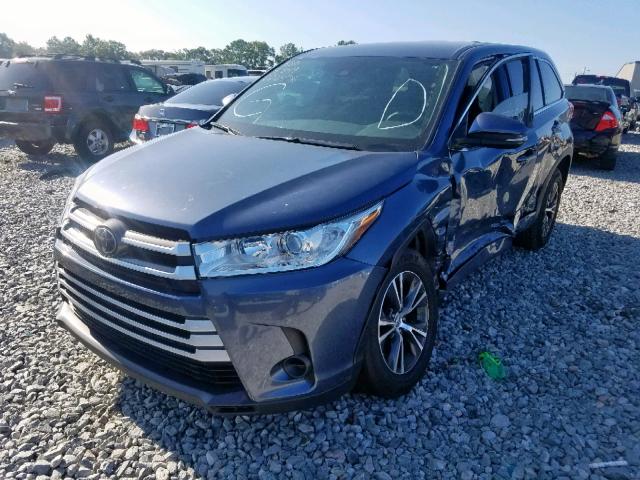 5TDZARFH3HS026476 - 2017 TOYOTA HIGHLANDER BLUE photo 2