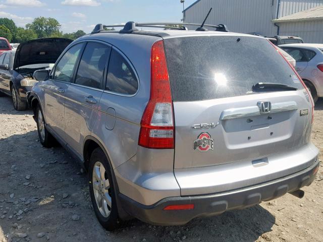 JHLRE48788C015229 - 2008 HONDA CR-V EXL SILVER photo 3