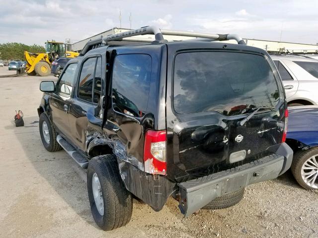 5N1ED28YXYC603365 - 2000 NISSAN XTERRA XE BLACK photo 3