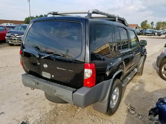 5N1ED28YXYC603365 - 2000 NISSAN XTERRA XE BLACK photo 4