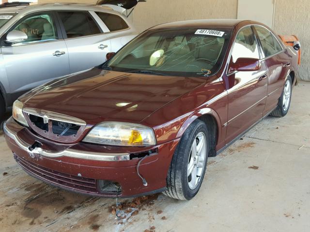 1LNHM87A7YY862452 - 2000 LINCOLN LS MAROON photo 2