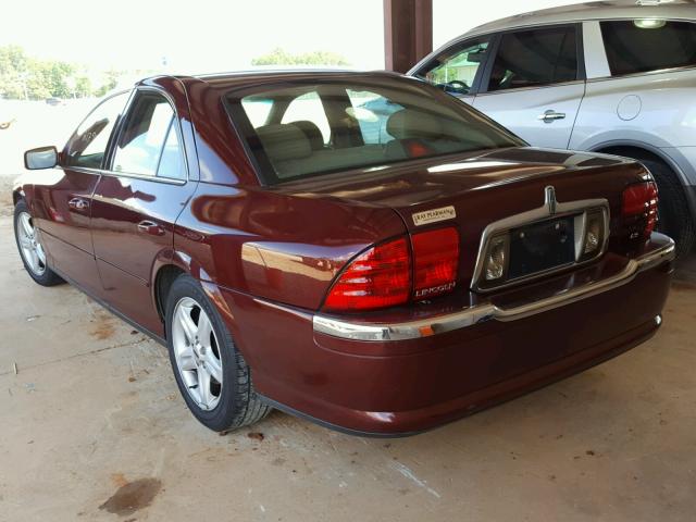 1LNHM87A7YY862452 - 2000 LINCOLN LS MAROON photo 3