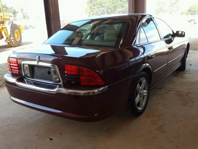 1LNHM87A7YY862452 - 2000 LINCOLN LS MAROON photo 4