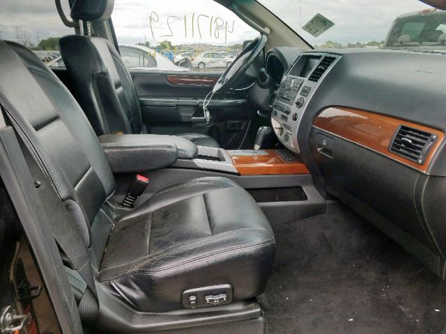 5N3AA08C08N900396 - 2008 INFINITI QX56 BLACK photo 5