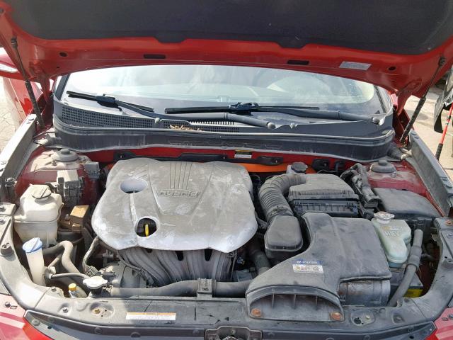 KMHEC4A4XCA034821 - 2012 HYUNDAI SONATA HYB RED photo 7