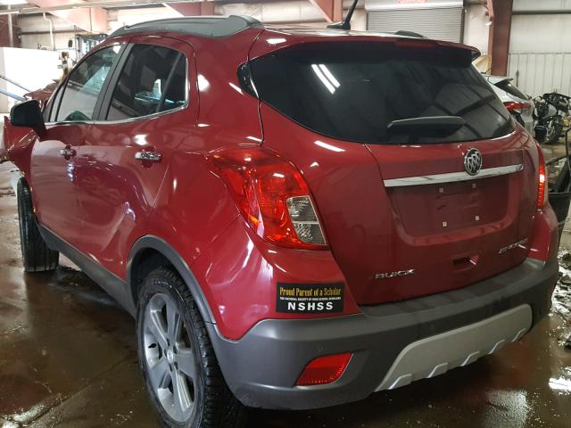 KL4CJDSB8EB715016 - 2014 BUICK ENCORE PRE RED photo 3