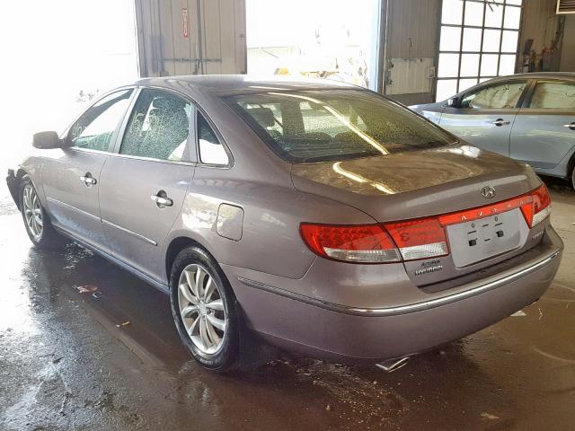 KMHFC46F47A175405 - 2007 HYUNDAI AZERA SE GRAY photo 3