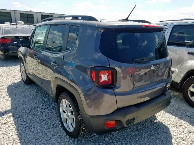 ZACCJABB2HPE61611 - 2017 JEEP RENEGADE L CHARCOAL photo 3