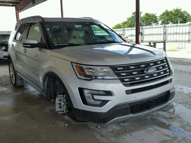 1FM5K7FH0HGD49437 - 2017 FORD EXPLORER L SILVER photo 1