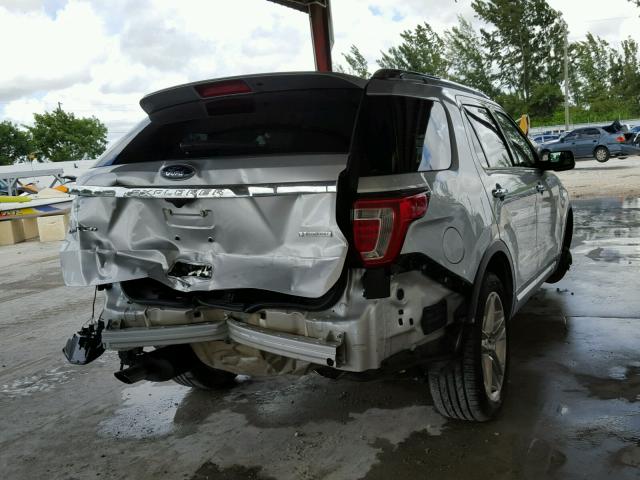 1FM5K7FH0HGD49437 - 2017 FORD EXPLORER L SILVER photo 4