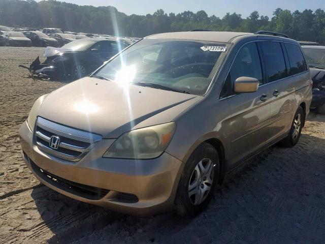 5FNRL38427B050840 - 2007 HONDA ODYSSEY EX GOLD photo 2