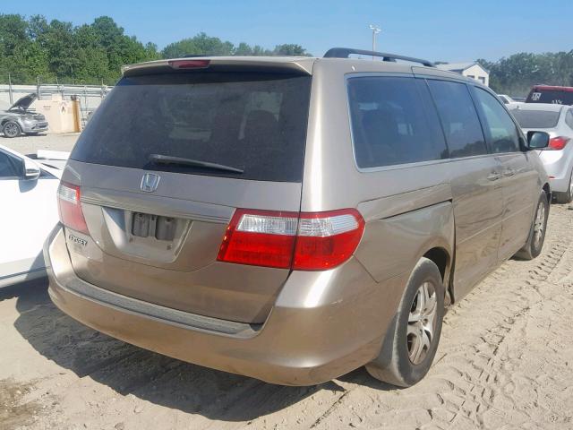 5FNRL38427B050840 - 2007 HONDA ODYSSEY EX GOLD photo 4