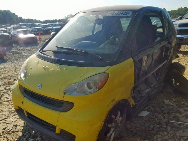 WMEEJ31XX8K117408 - 2008 SMART FORTWO PUR YELLOW photo 2