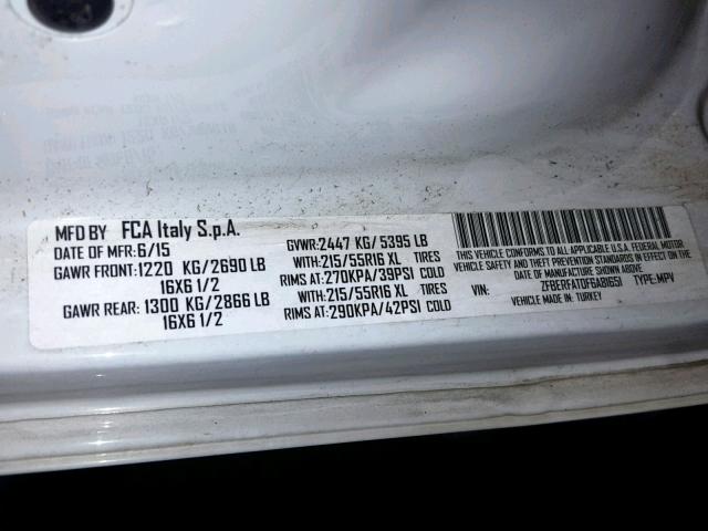 ZFBERFAT0F6A81651 - 2015 RAM PROMASTER 白色 照片 10