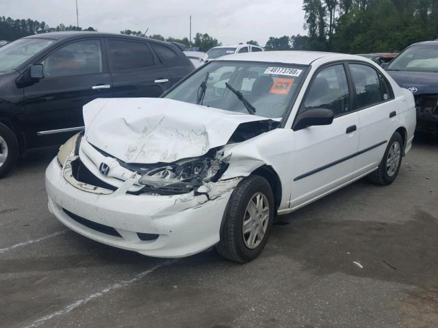 2HGES16304H614766 - 2004 HONDA CIVIC DX V WHITE photo 2