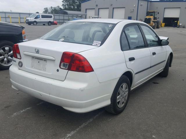 2HGES16304H614766 - 2004 HONDA CIVIC DX V WHITE photo 4