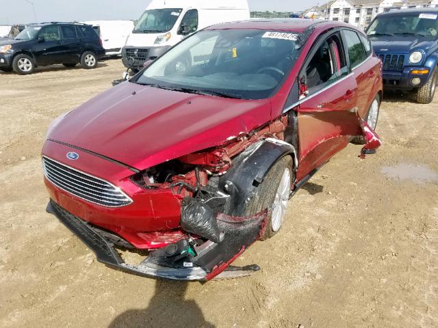 1FADP3N24HL339255 - 2017 FORD FOCUS TITA RED photo 2