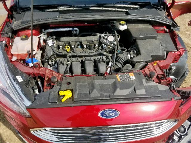 1FADP3N24HL339255 - 2017 FORD FOCUS TITA RED photo 7