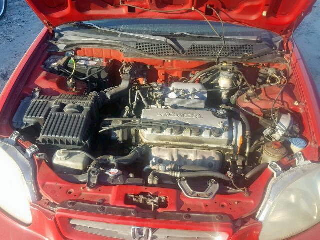 1HGEJ8248VL101537 - 1997 HONDA CIVIC EX RED photo 7