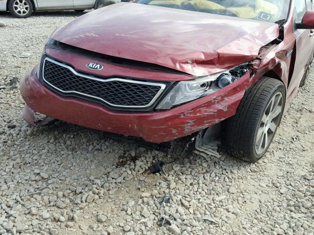 5XXGR4A65DG110271 - 2013 KIA OPTIMA SX RED photo 9