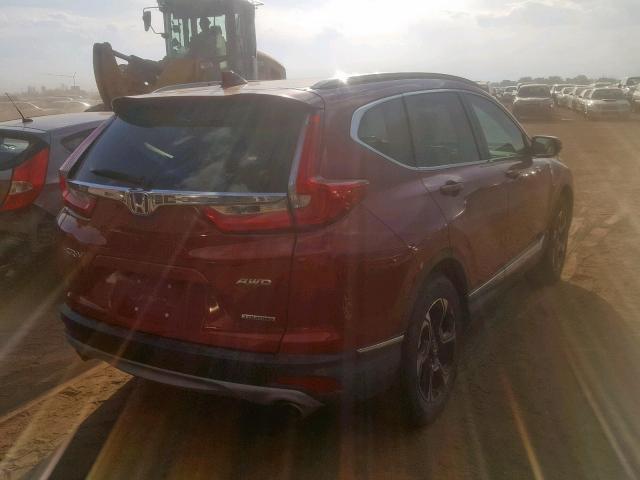 2HKRW2H97KH602369 - 2019 HONDA CR-V TOURI MAROON photo 4