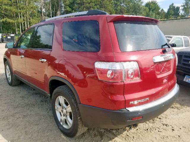 1GKKVPED0CJ379129 - 2012 GMC ACADIA SLE RED photo 3