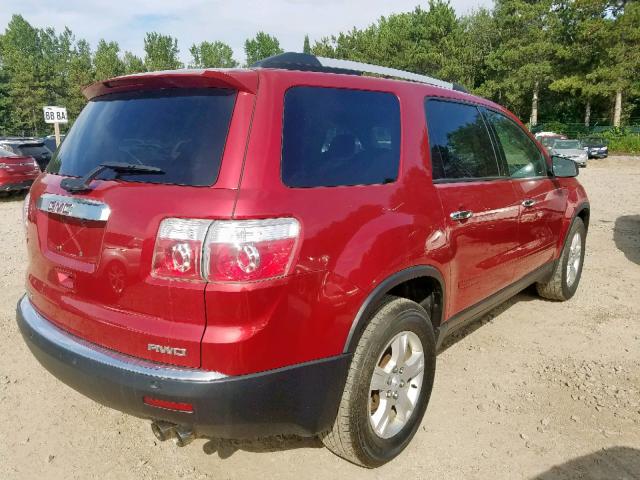 1GKKVPED0CJ379129 - 2012 GMC ACADIA SLE RED photo 4