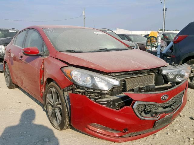 KNAFX4A84F5365162 - 2015 KIA FORTE EX RED photo 1